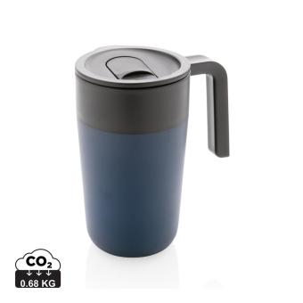 XD Collection GRS recycelte PP und Stainless Steel Tasse mit Griff Navy