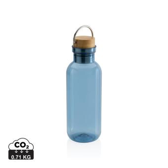 XD Collection GRS RPET bottle with bamboo lid and handle Aztec blue