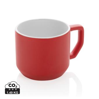 XD Collection Ceramic modern mug 350ml Red