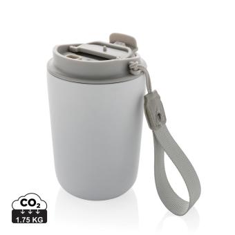 XD Collection Cuppa RCS re-steel vacuum tumbler with lanyard White