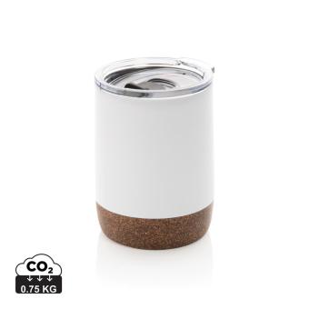 XD Collection Kleine Vakuum-Kaffeetasse aus RCS rSteel & Kork Weiß