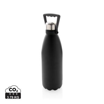 XD Collection RCS Recycled stainless steel large vacuum bottle 1.5L Black
