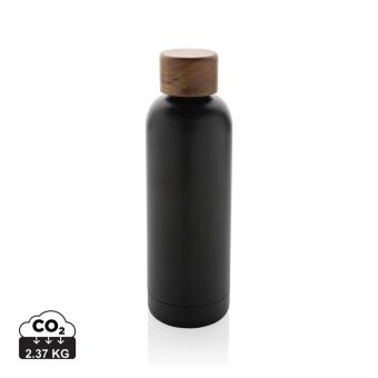 XD Collection Wood RCS certified recycled stainless steel vacuum bottle 