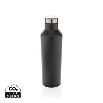XD Collection Moderne Vakuum-Flasche aus Stainless Steel Schwarz