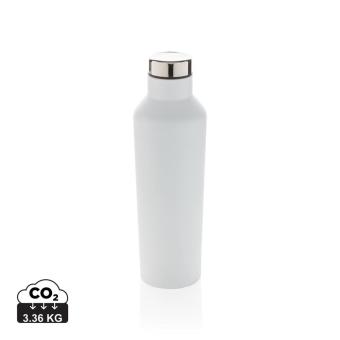 XD Collection Moderne Vakuum-Flasche aus Stainless Steel Weiß
