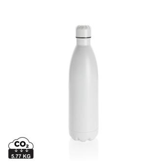 XD Collection Solid colour vacuum stainless steel bottle 1L White
