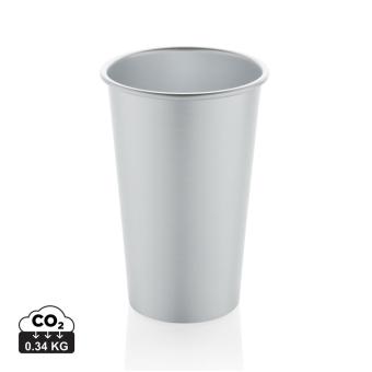 XD Collection Alo Leight-Weight-Becher aus RCS recyceltem Aluminium 450ml Silber
