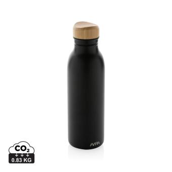 Avira Alcor RCS Re-steel single wall water bottle 600 ML Black