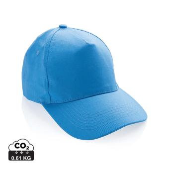 XD Collection Impact 5 Panel Kappe aus 280gr rCotton mit AWARE™ Tracer Ruhiges Blau