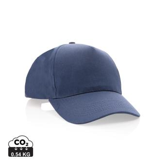 XD Collection Impact 5 panel 190gr Recycled cotton cap with AWARE™ tracer Navy