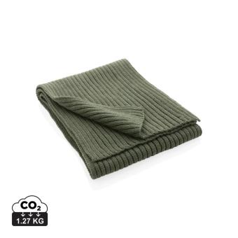 XD Collection Impact AWARE™ Polylana® knitted scarf 180 x 25cm Green