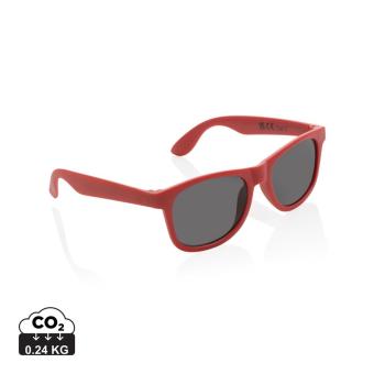 XD Collection RCS recycled PP plastic sunglasses Red