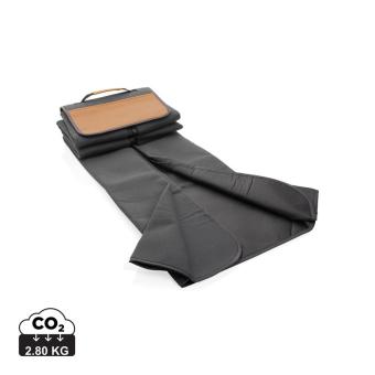 XD Collection Impact AWARE™ RPET picnic blanket with PU cover Anthracite