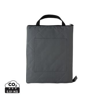 XD Collection Impact Aware™ RPET foldable quilted picnic blanket Anthracite