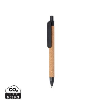 XD Collection Write wheatstraw and cork pen Black