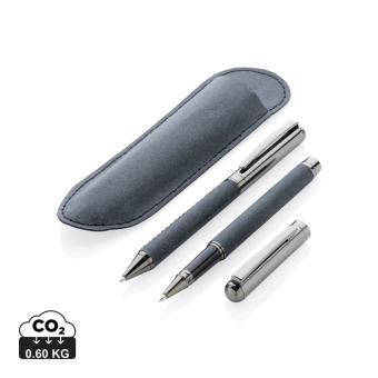 XD Collection Stifte-Set mit regeneriertem Leder Grau