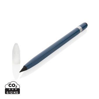 XD Collection Tintenloser Stift aus Aluminium mit Radiergummi Blau