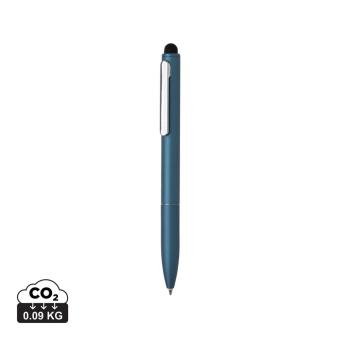 XD Collection Kymi RCS certified recycled aluminium pen with stylus Bright royal