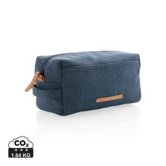 XD Collection Canvas toiletry bag PVC free Aztec blue