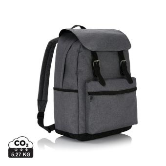 XD Collection Laptop Rucksack mit magnetischen Schnallenverschlüssen Grau