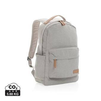 XD Collection Impact AWARE™ 16 oz. recycled canvas backpack Convoy grey