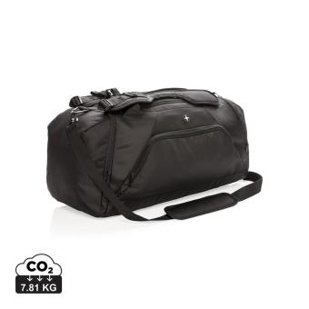 Swiss Peak RFID sports duffel & backpack Black