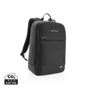 Swiss Peak laptop backpack with UV-C steriliser pocket Black