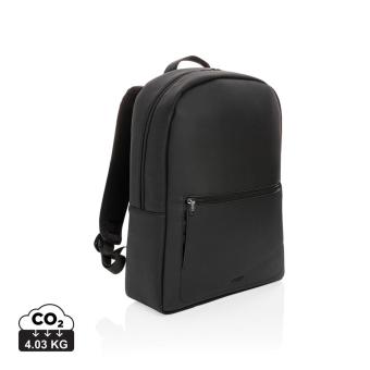 Swiss Peak Deluxe PU Laptop-Rucksack, PVC-frei Schwarz