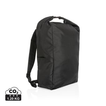 XD Collection Impact AWARE™ RPET lightweight rolltop backpack Black