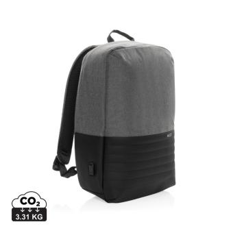 Swiss Peak AWARE™ RFID anti-theft 15'' laptop backpack Convoy grey