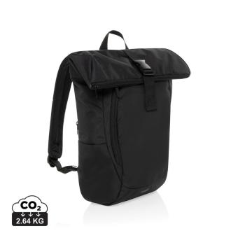 Swiss Peak Aware™ RPET Leonard 15,6"-Laptop-Rucksack Schwarz