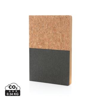 XD Collection A5 cork & kraft notebook Black