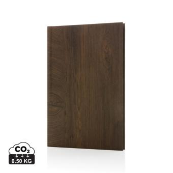 XD Collection Kavana A5 Notizbuch mit Holz-Print Dunkelbraun