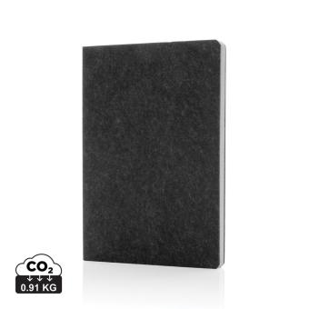 XD Collection Phrase GRS certified recycled felt A5 notebook Black