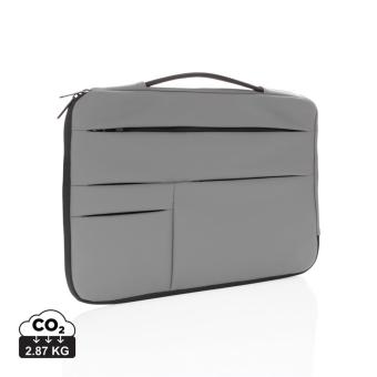 XD Collection Smooth PU 15.6" laptop sleeve with handle Convoy grey
