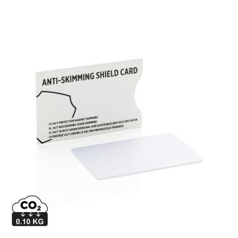 XD Collection Anti-skimming RFID shield card with active jamming chip White