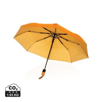 XD Collection 21" Impact AWARE™ 190T mini auto open umbrella Sundial orange