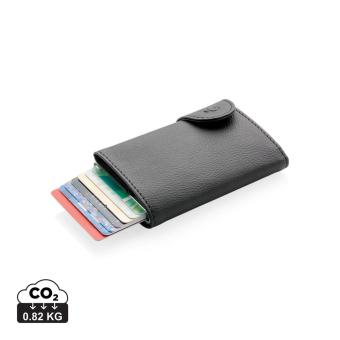 C-Secure RFID Kartenhalter und Geldbörse Schwarz/silber