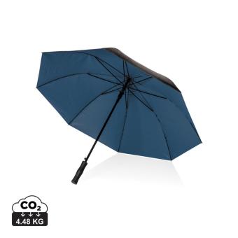 XD Collection 27" Impact AWARE™ RPET 190T dual colour auto open umbrella Aztec blue