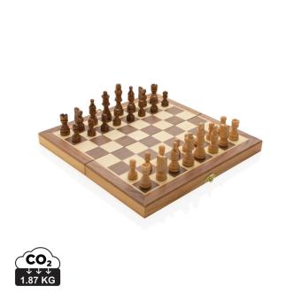 XD Collection Luxury wooden foldable chess set Brown