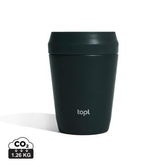 Topl-Trinkbecher aus rec. Stahl mit 360-Grad-Deckel 236ml Grau