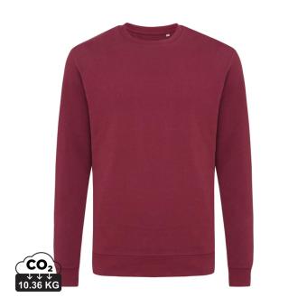 Iqoniq Zion Rundhals-Sweater aus recycelter Baumwolle, Burgunderrot Burgunderrot | XS