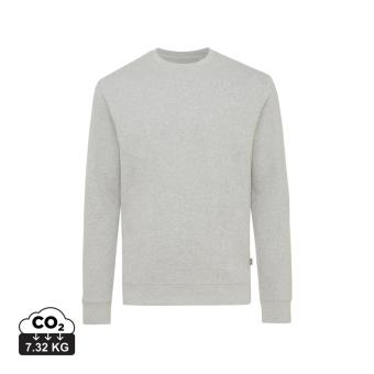 Iqoniq Denali ungefärbt. Rundhals-Sweater aus recycelter BW, Grau meliert Grau meliert | XXS