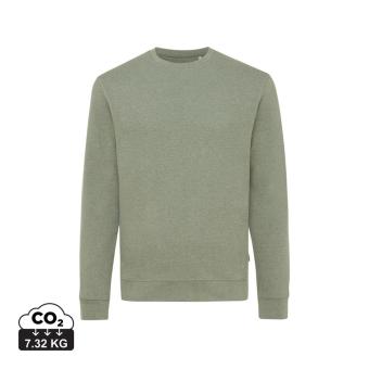 Iqoniq Denali ungefärbt. Rundhals-Sweater aus recycelter BW, Heidegrün Heidegrün | XXS