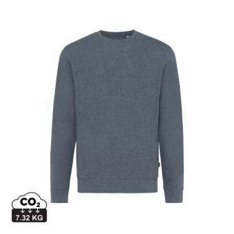 Iqoniq Denali ungefärbt. Rundhals-Sweater aus recycelter BW, Heather Navy Heather Navy | XXS