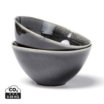 VINGA Nomimono bowl 15,5 cm, 2 pcs set Black