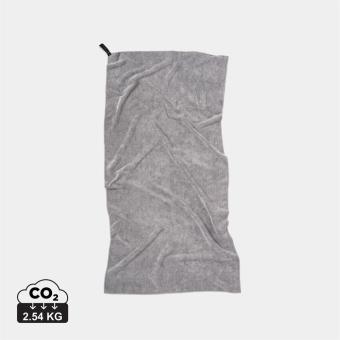 VINGA GRS RPET active dry towel 140 x 70cm Convoy grey