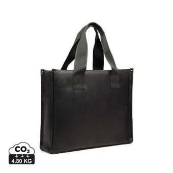 VINGA Bermond RCS recycled PU tote bag Black