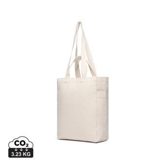 VINGA Hilo AWARE™ recycled canvas zip tote Off white