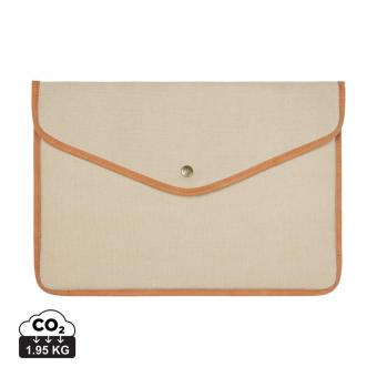 VINGA Bosler GRS recycled canvas 16" laptop sleeve Fawn